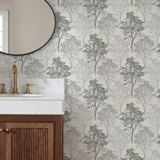 Wildwood Mono Wallpaper