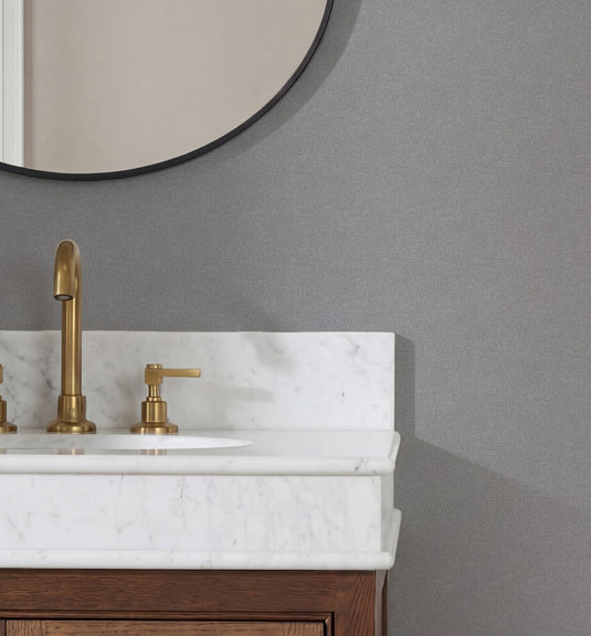 Linen Texture Mid Grey Wallpaper