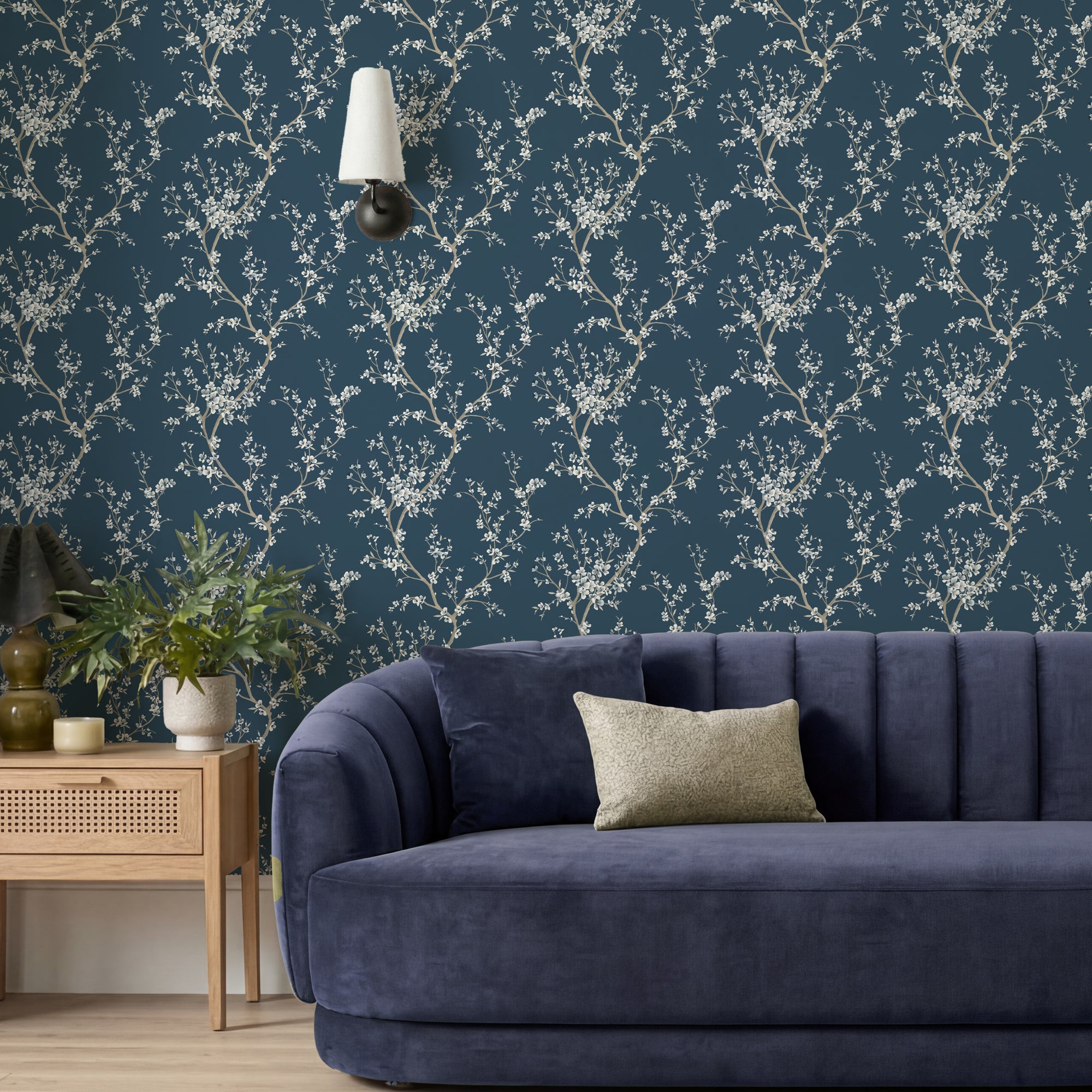 Oriental Trail Teal Wallpaper