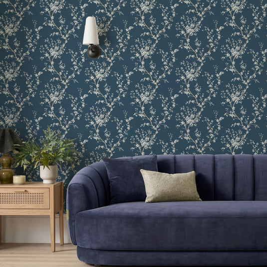 Oriental Trail Teal Wallpaper
