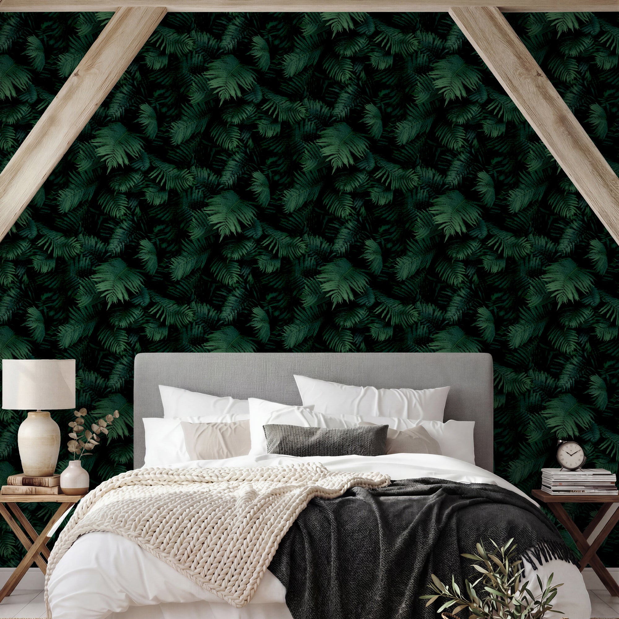 Fern Wall Green Wallpaper