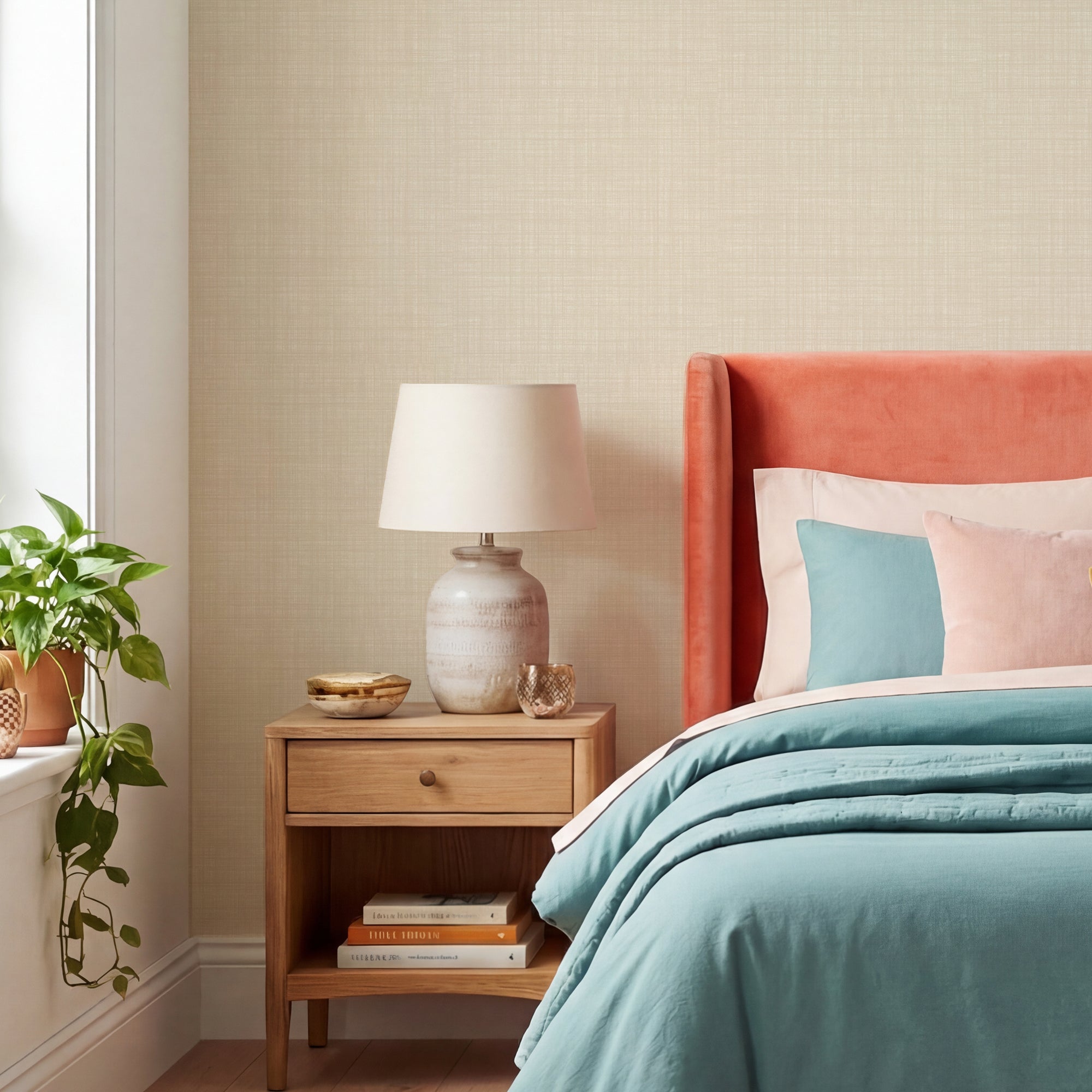 Weave Texture Neutral Wallpaper