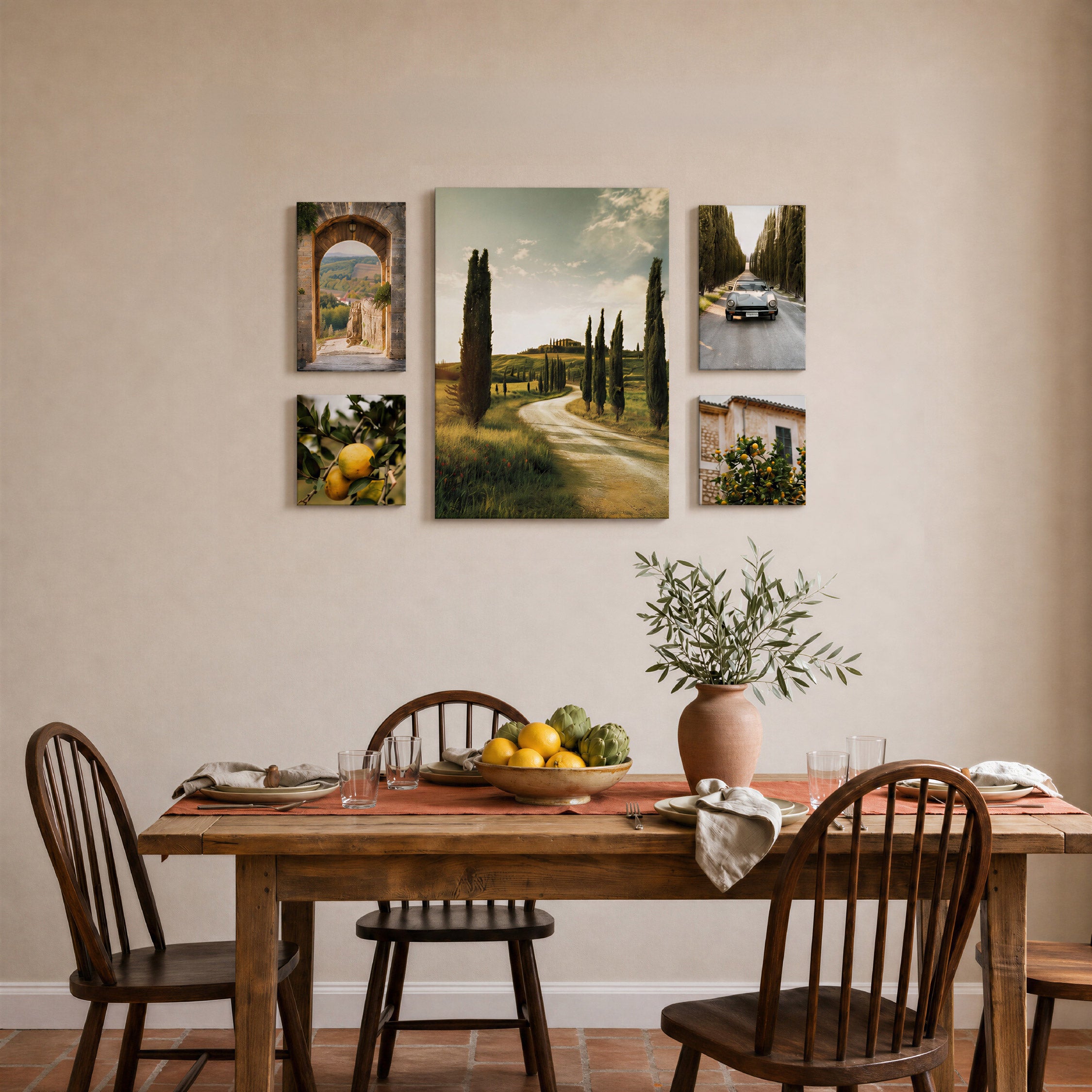 Arthouse Tuscany Photographic 5 in 1 Canvas Set