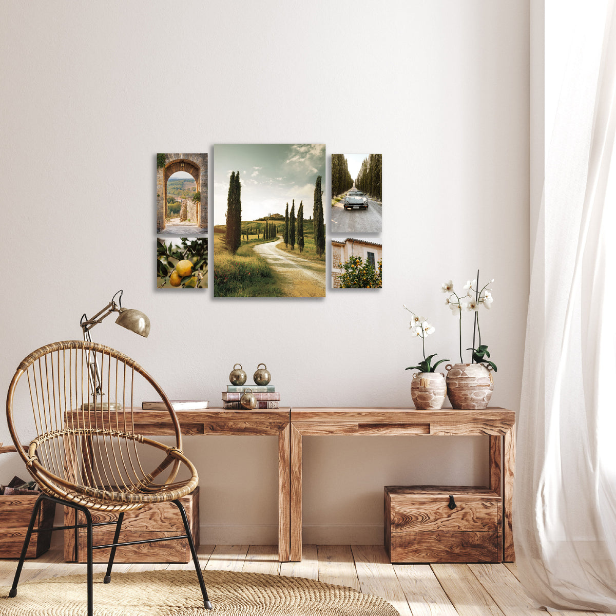 Arthouse Tuscany Photographic 5 in 1 Canvas Set