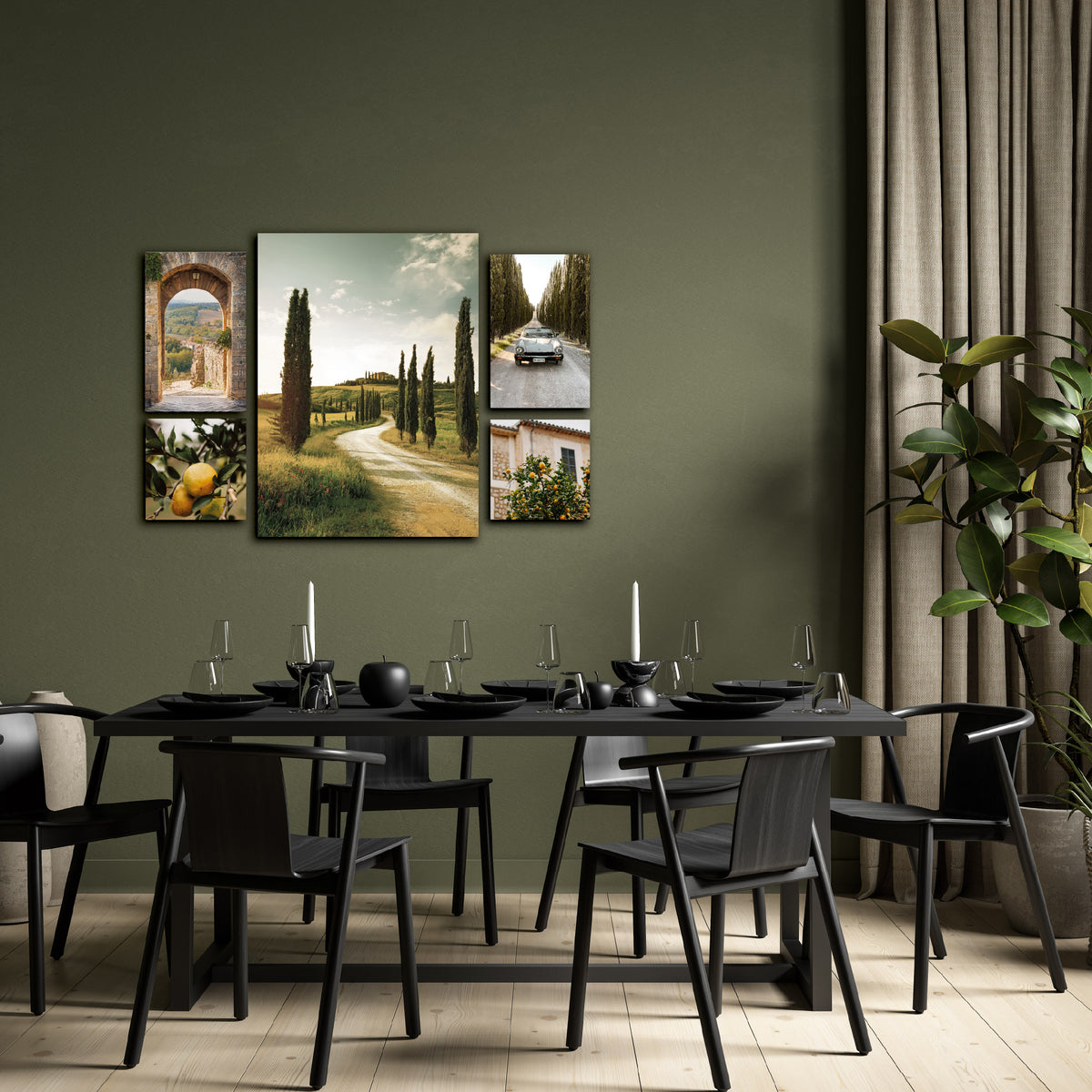 Arthouse Tuscany Photographic 5 in 1 Canvas Set