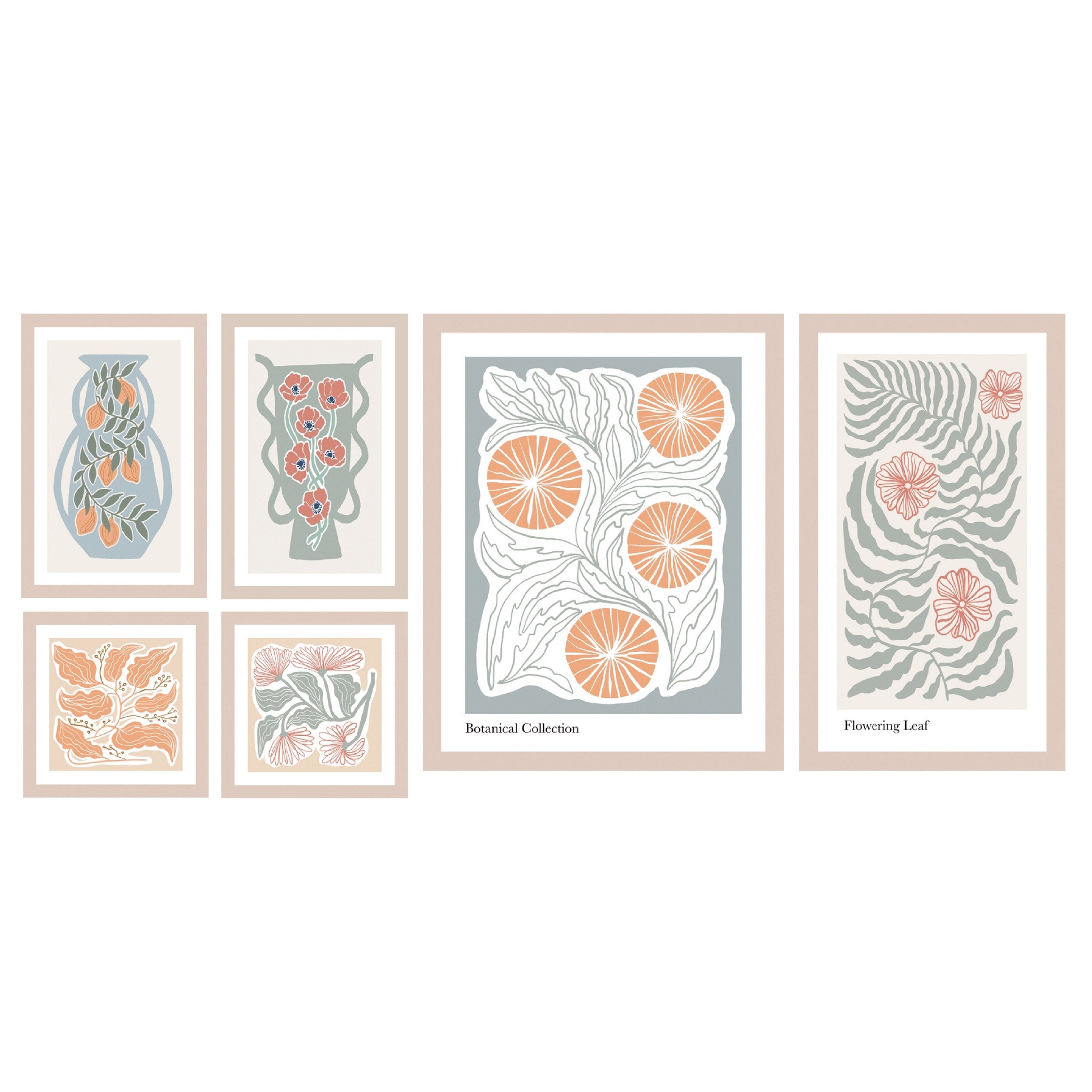 Arthouse Abstract Botanicals 6 in 1 Canvas Set