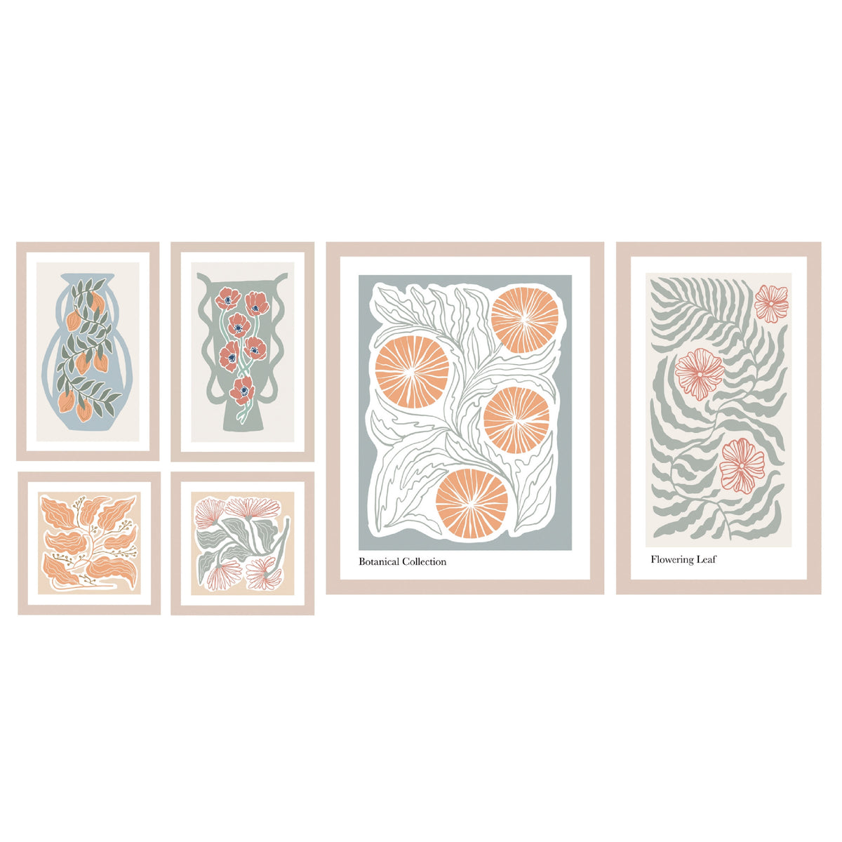 Arthouse Abstract Botanicals 6 in 1 Canvas Set