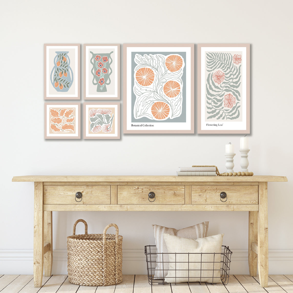 Arthouse Abstract Botanicals 6 in 1 Canvas Set