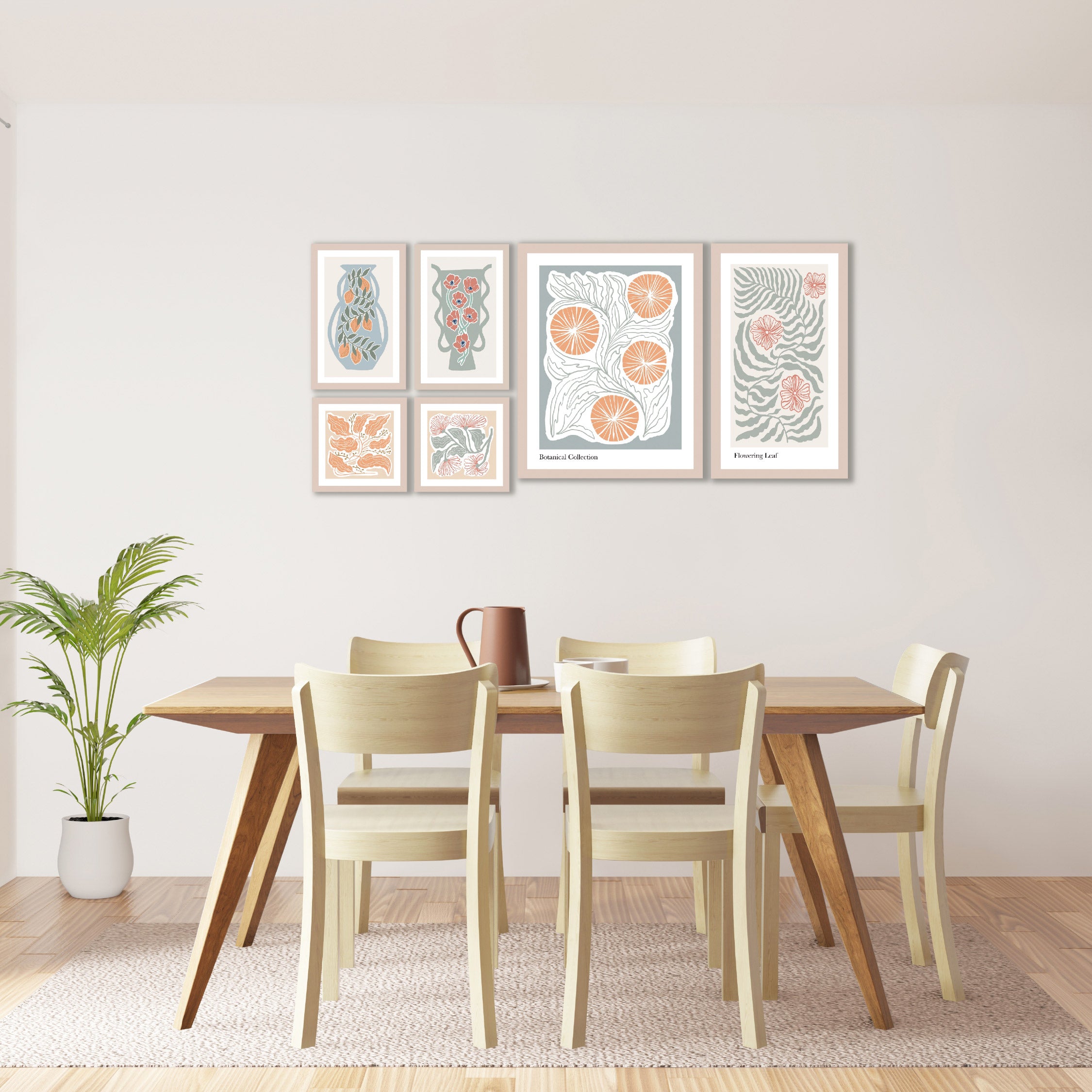Arthouse Abstract Botanicals 6 in 1 Canvas Set