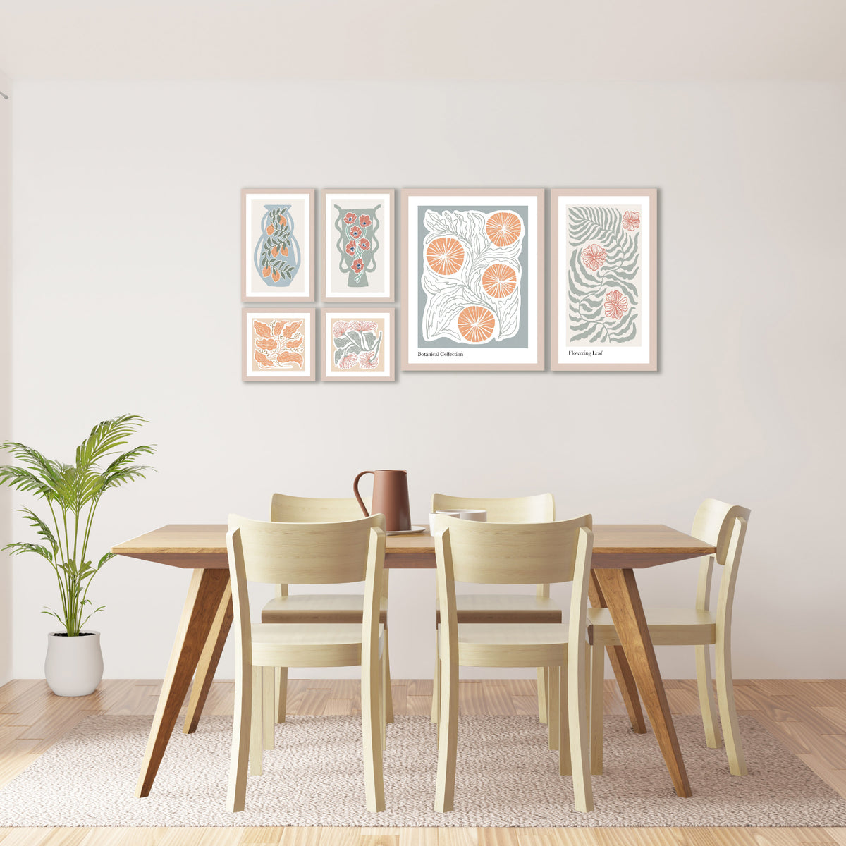 Arthouse Abstract Botanicals 6 in 1 Canvas Set