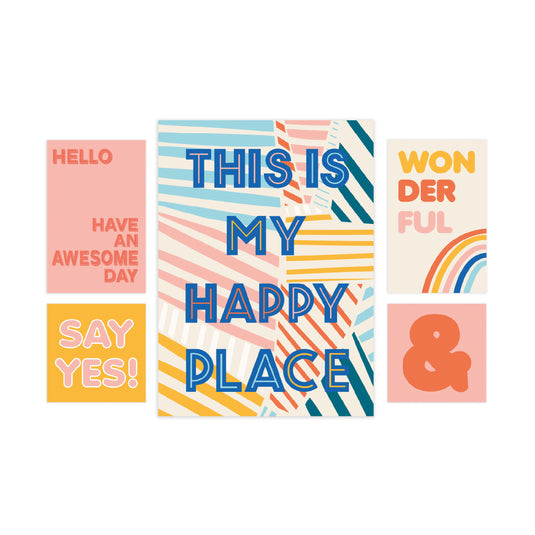 Arthouse Slogan 5 in1 Canvas Set