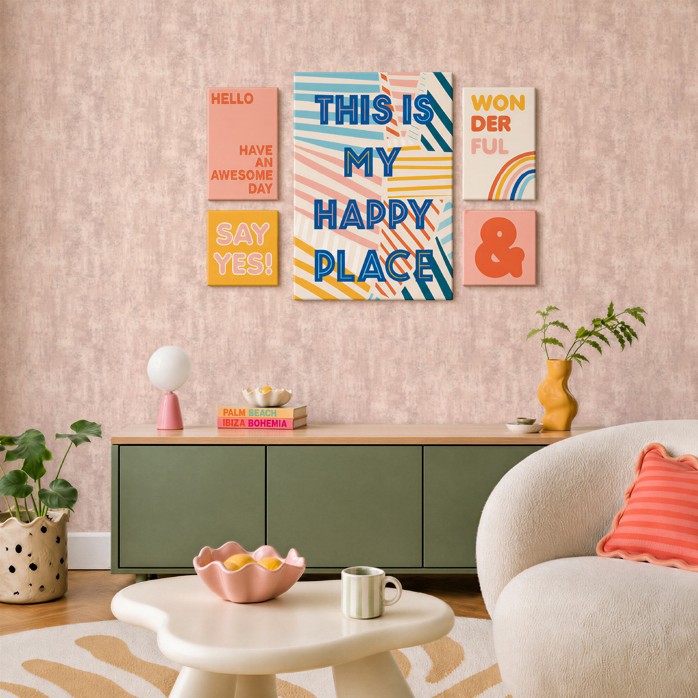 Arthouse Slogan 5 in1 Canvas Set