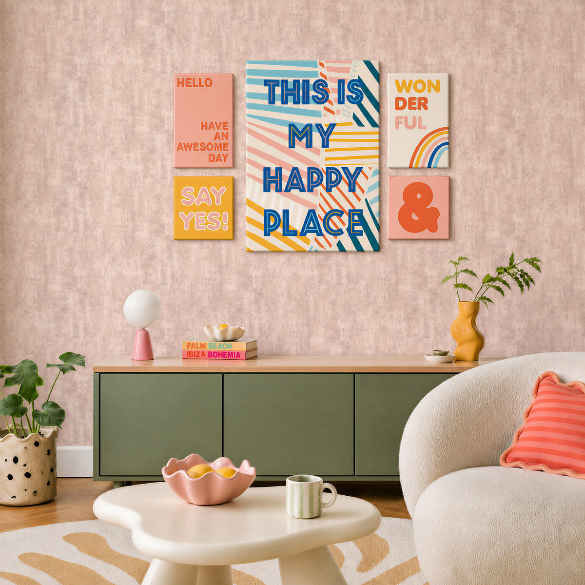 Arthouse Slogan 5 in1 Canvas Set