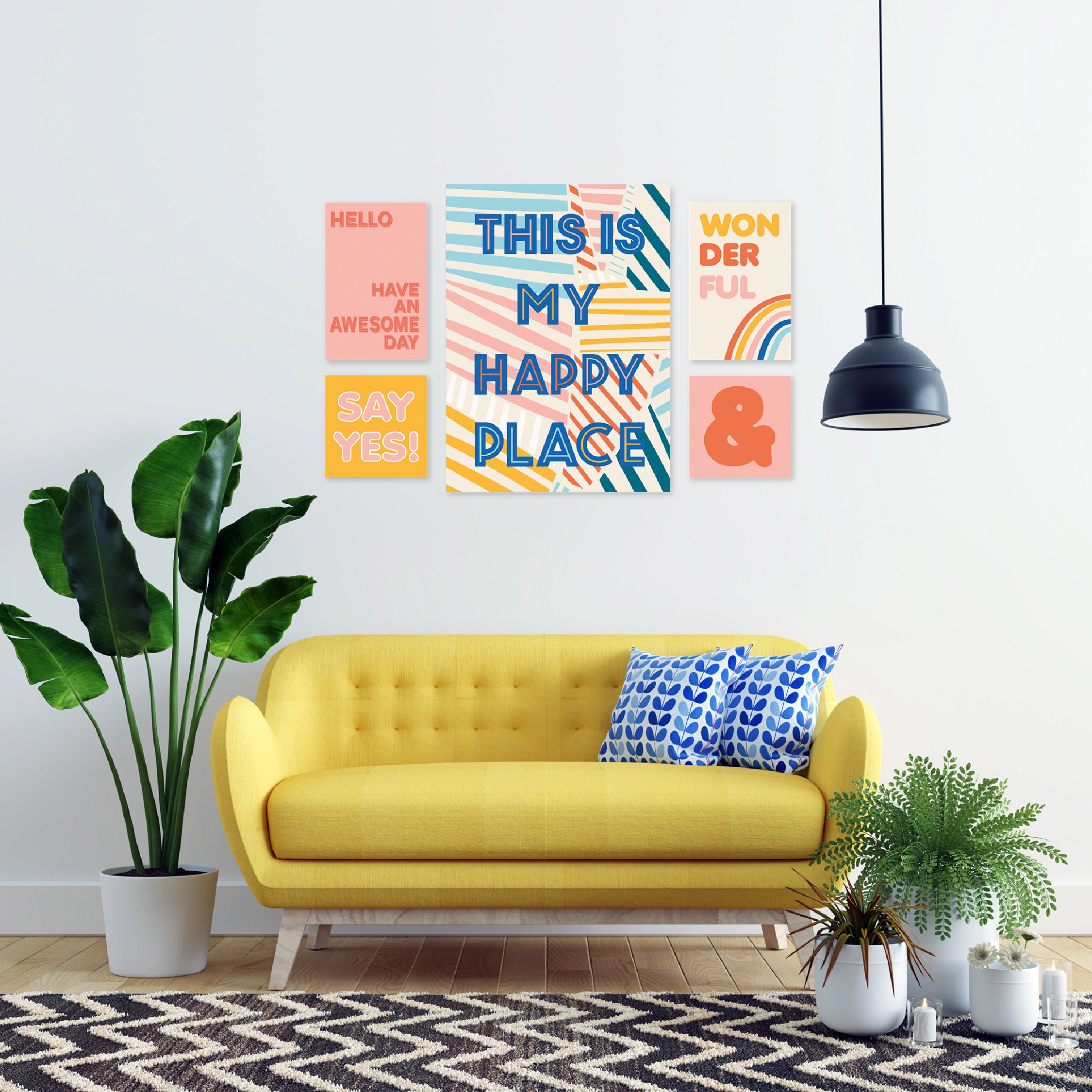 Arthouse Slogan 5 in1 Canvas Set