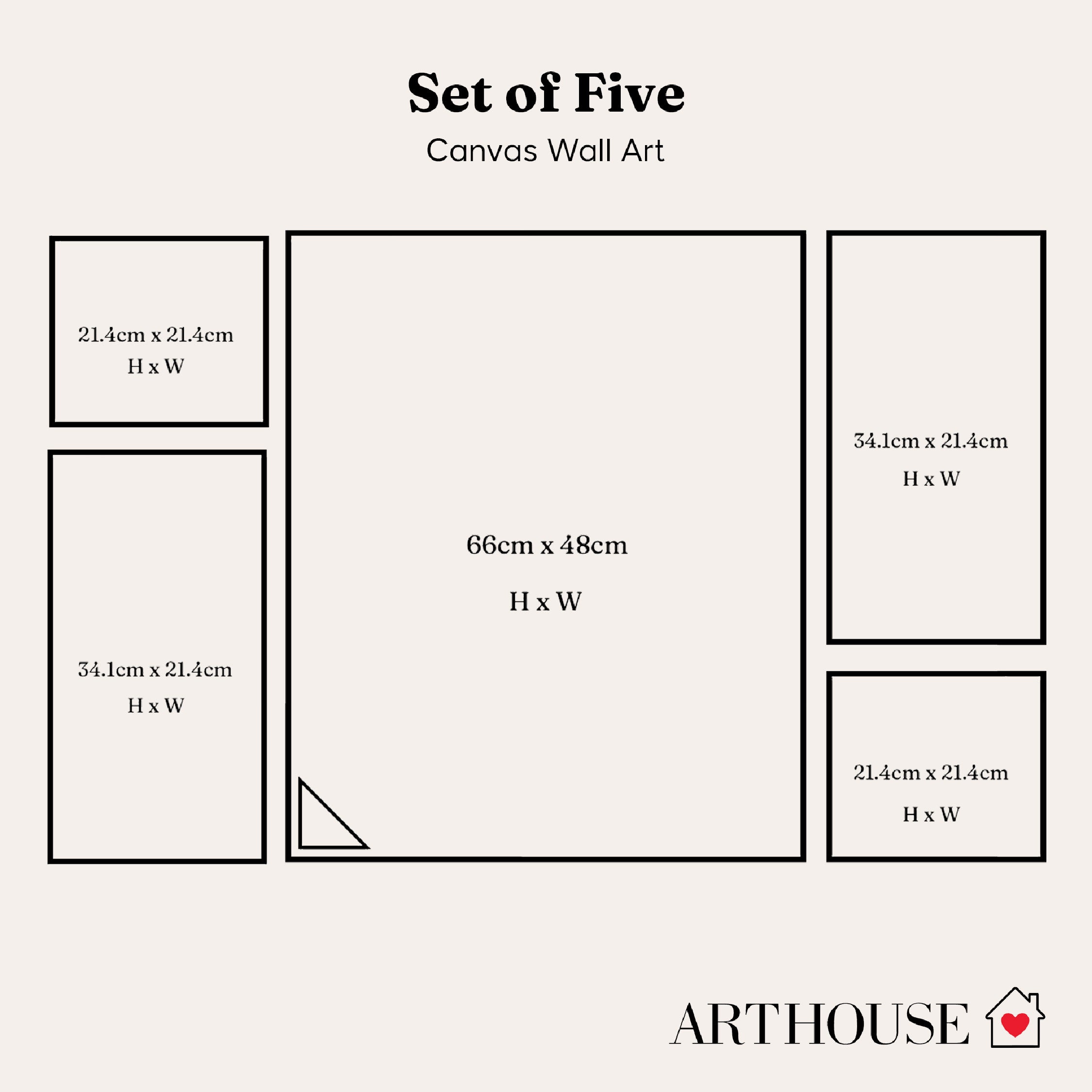 Arthouse Slogan 5 in1 Canvas Set