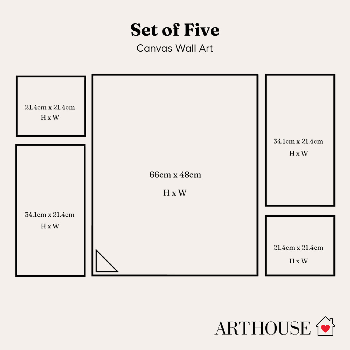 Arthouse Slogan 5 in1 Canvas Set