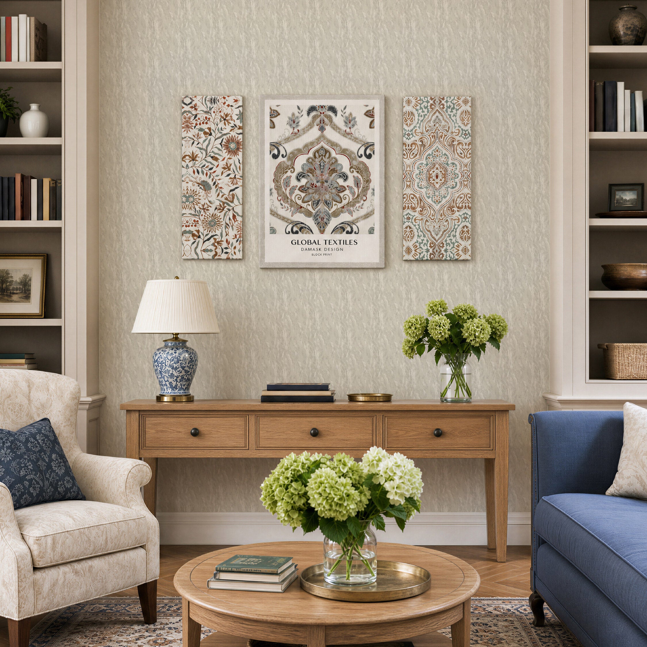 Arthouse Damask 3 in 1 Canvas Set