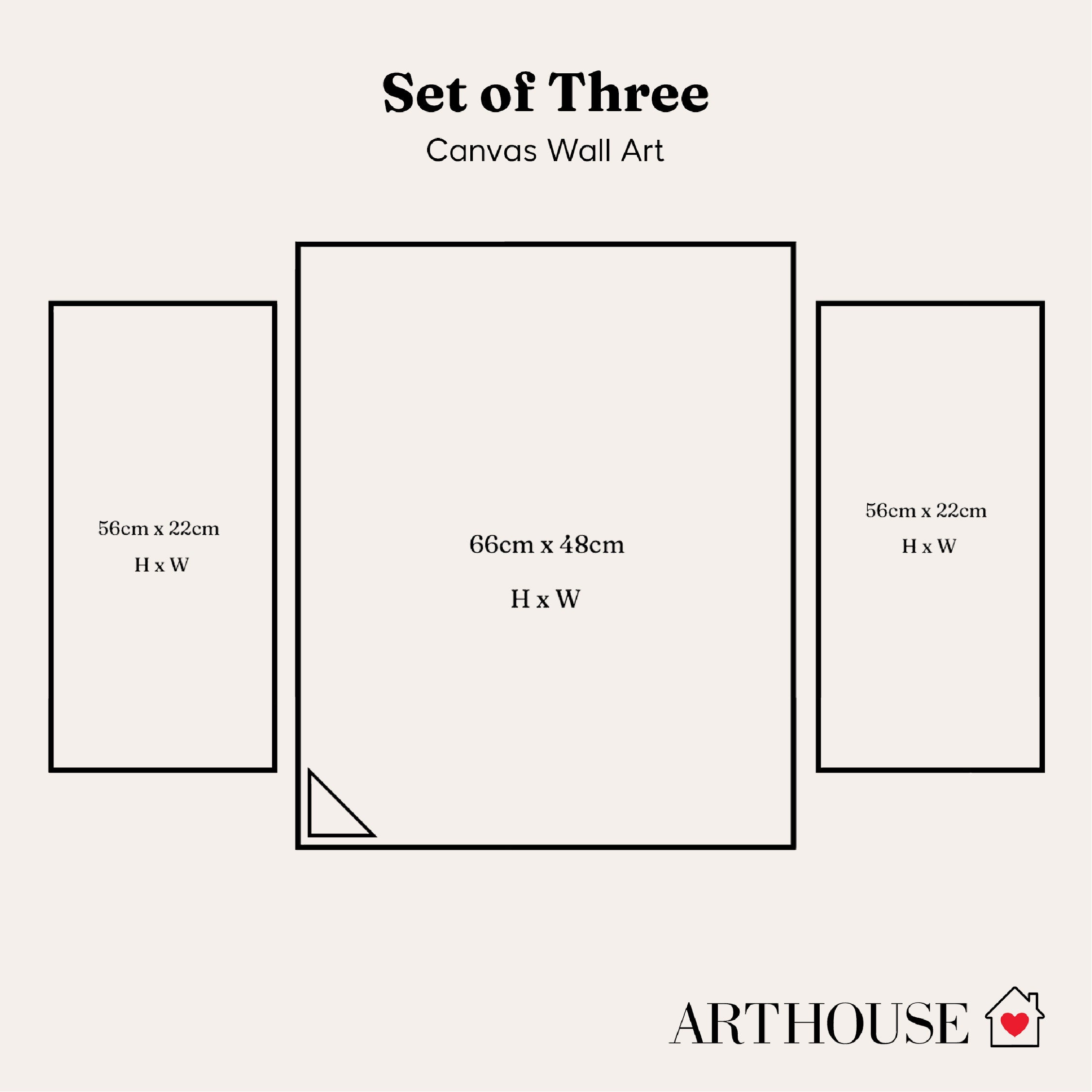 Arthouse Mountain Lake 3 in 1 Canvas Set