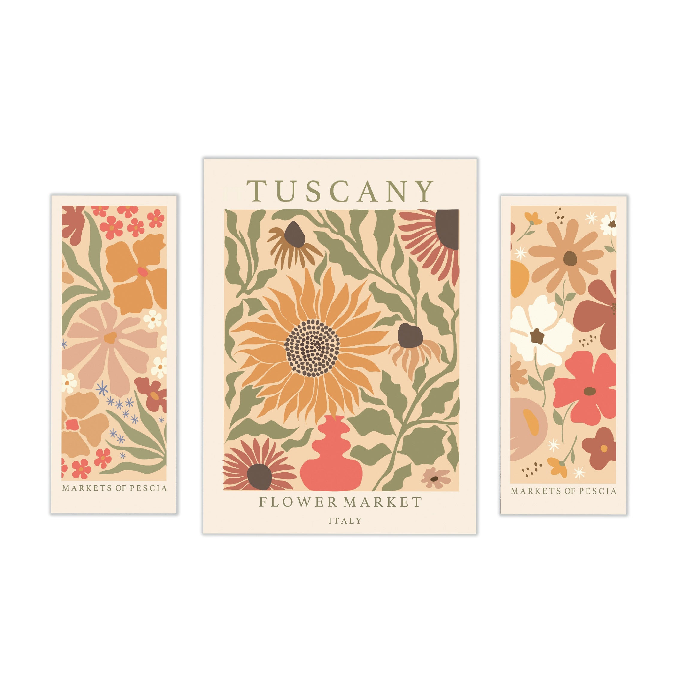 Arthouse Tuscany Flower Market 3 in 1 Canvas Set