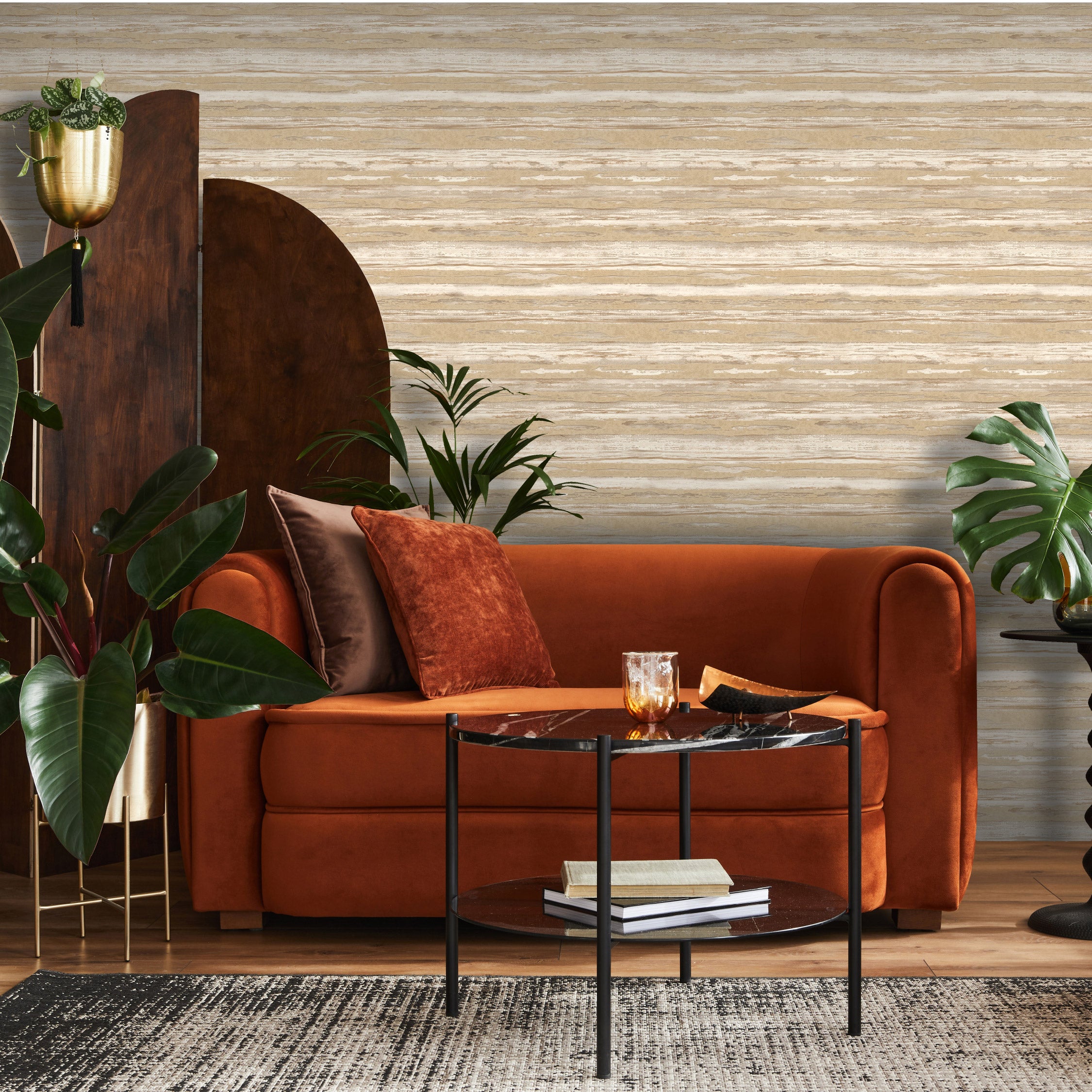 Sahara Cream/Gold Wallpaper