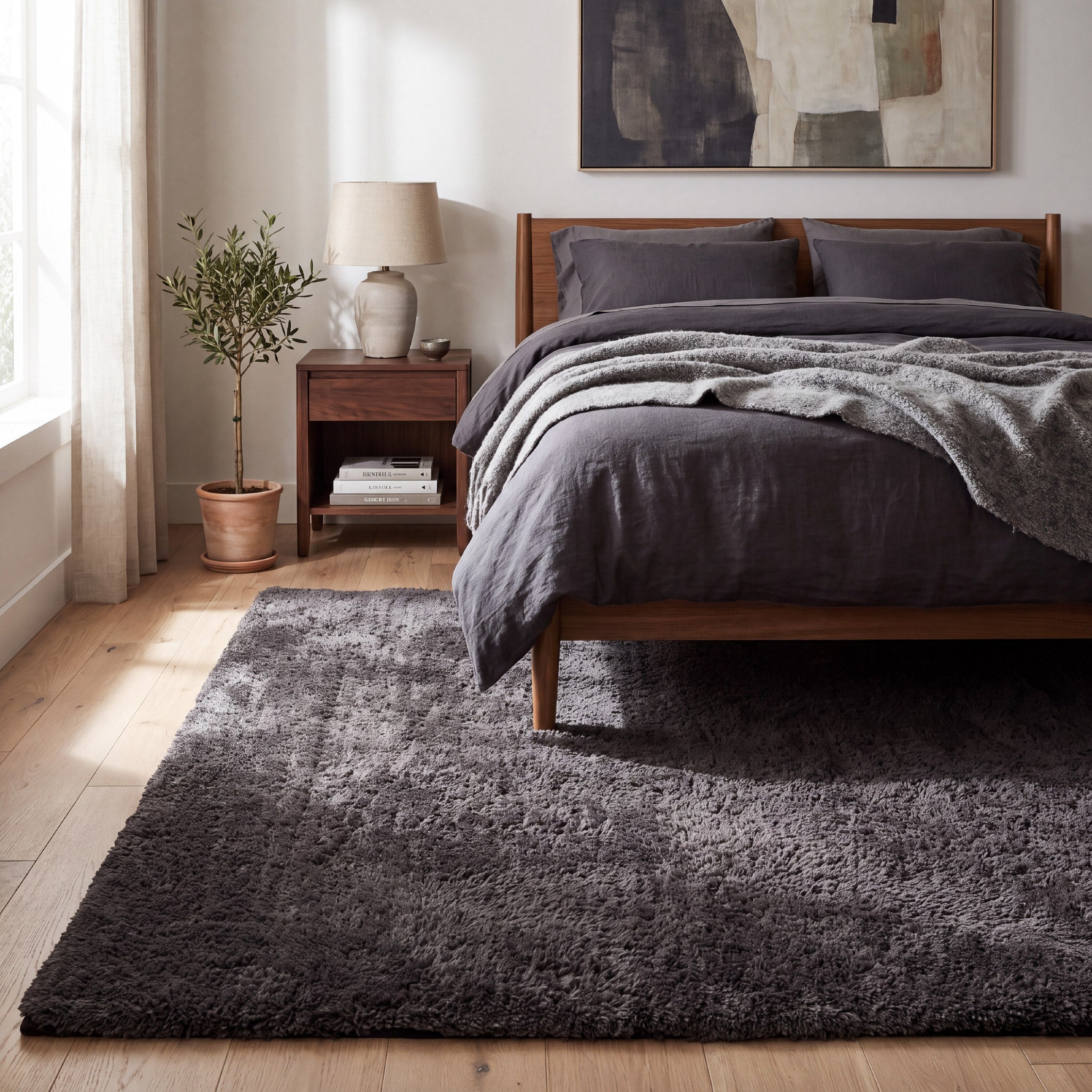 Arthouse Snuggle Soft Touch Charcoal Rug