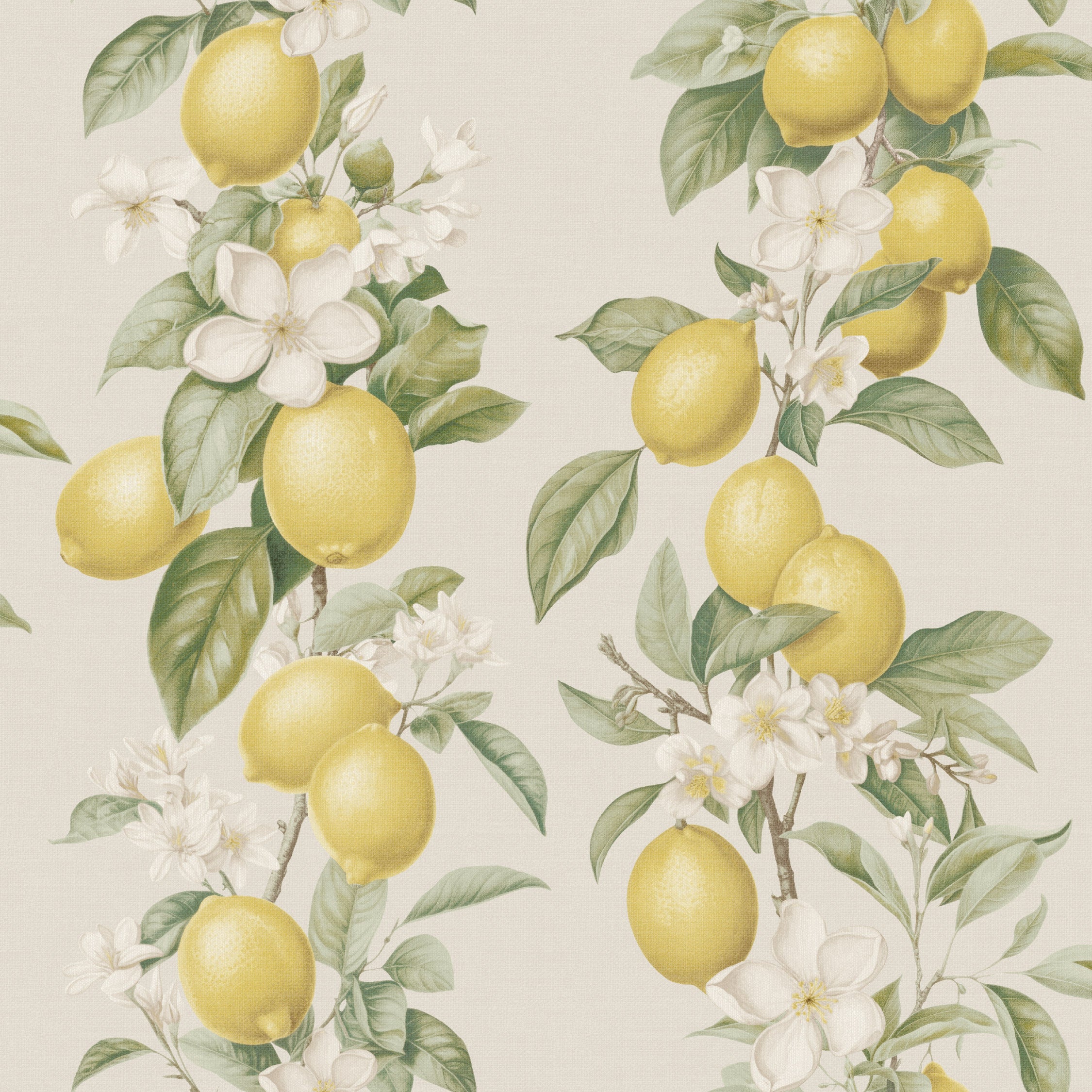 Lemon Trail Yellow Wallpaper