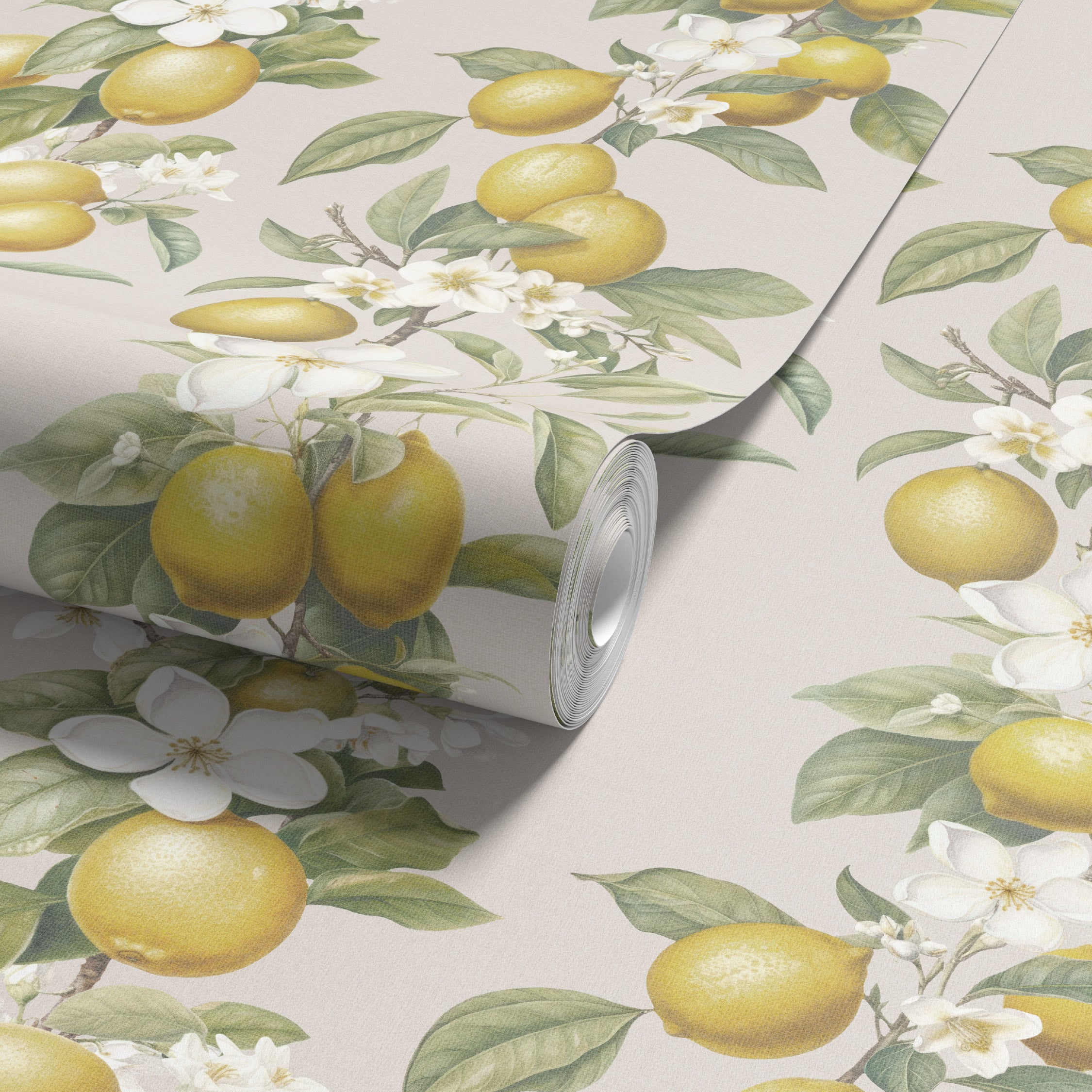 Lemon Trail Yellow Wallpaper