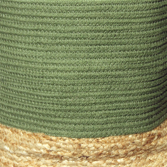 Beddington Cotton/ Jute 45x45x32cm Olive Set of 2 Baskets