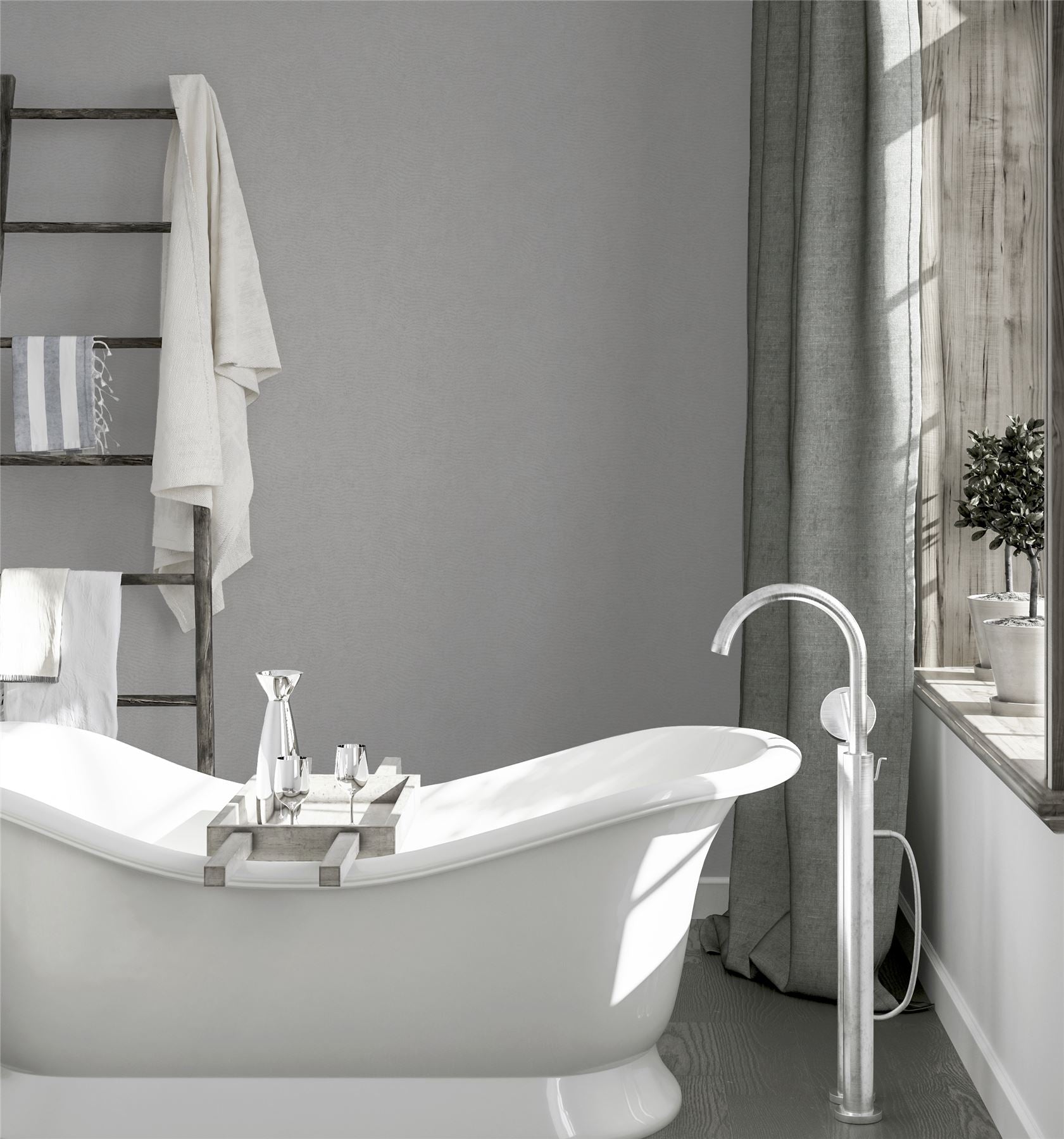 Barcelona Plain Grey Wallpaper