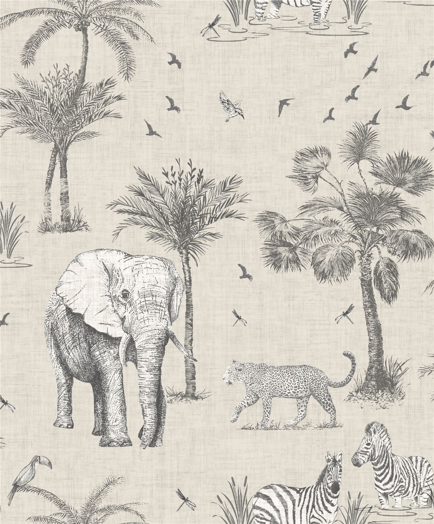 Safari Lagoon Grey Wallpaper sw12