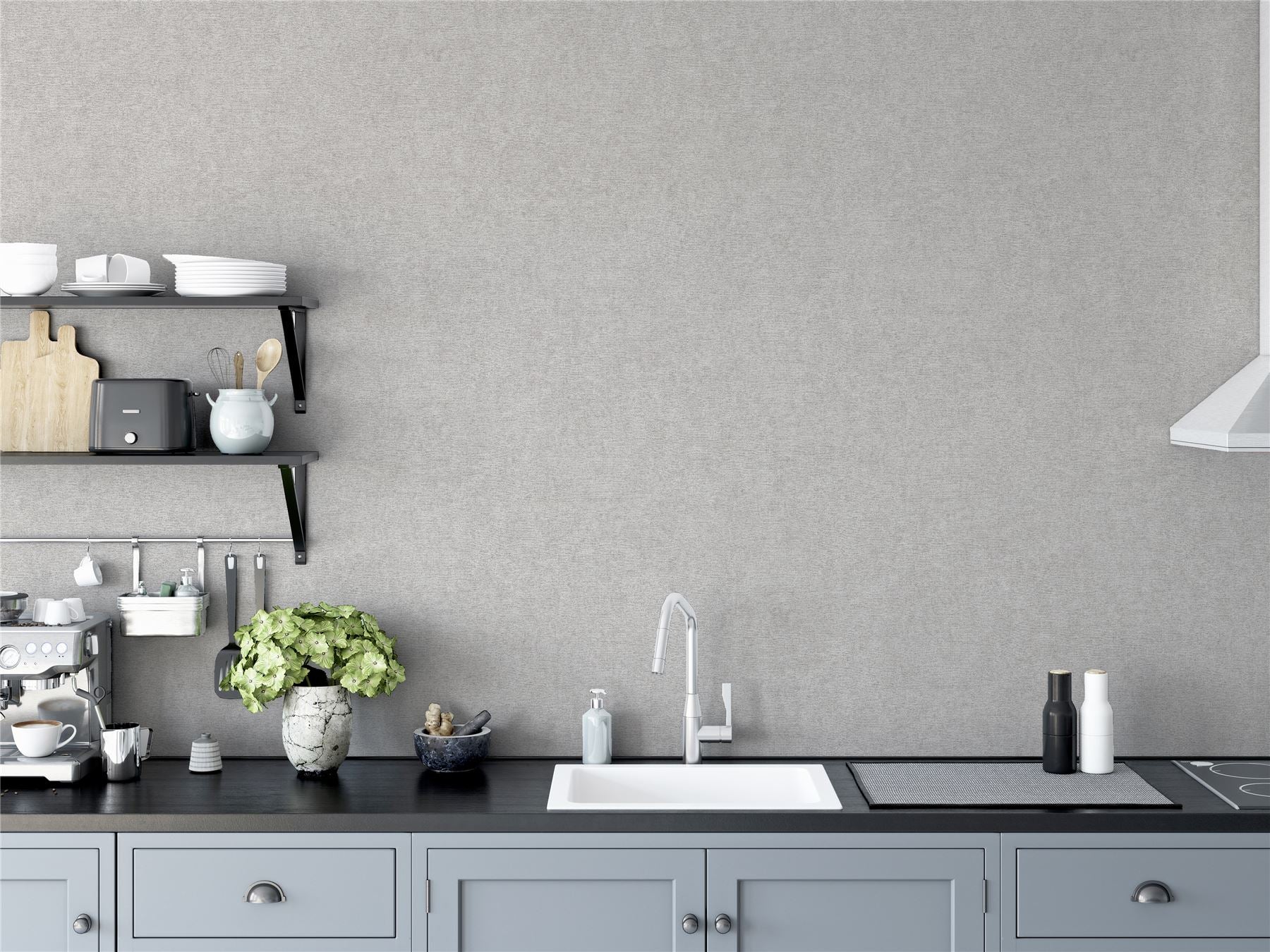 Barcelona Plain Grey Wallpaper