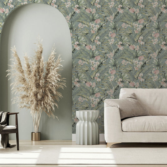 Tropical Floral Sea Blue sw12
