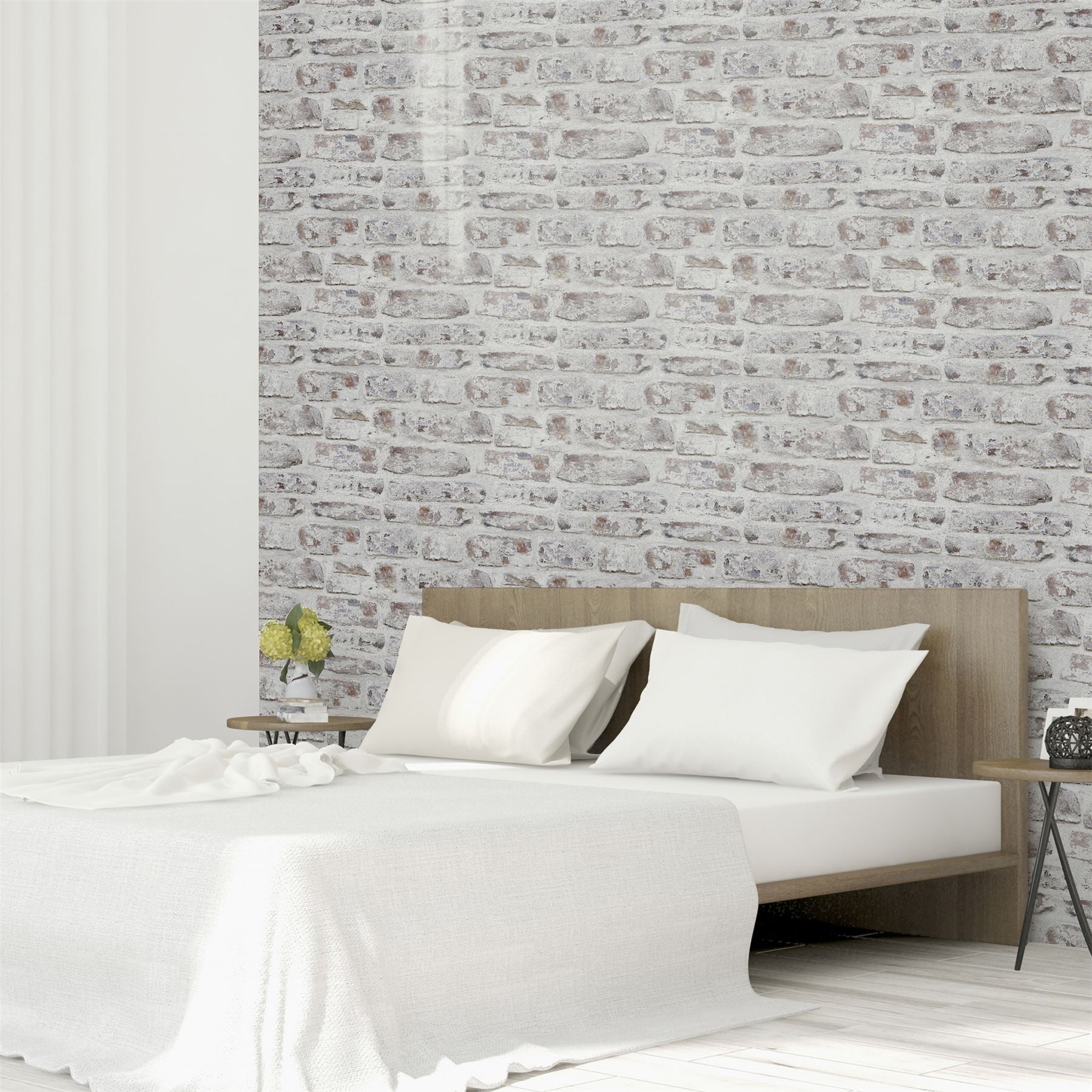 Whitewashed Wall White Wallpaper sw12
