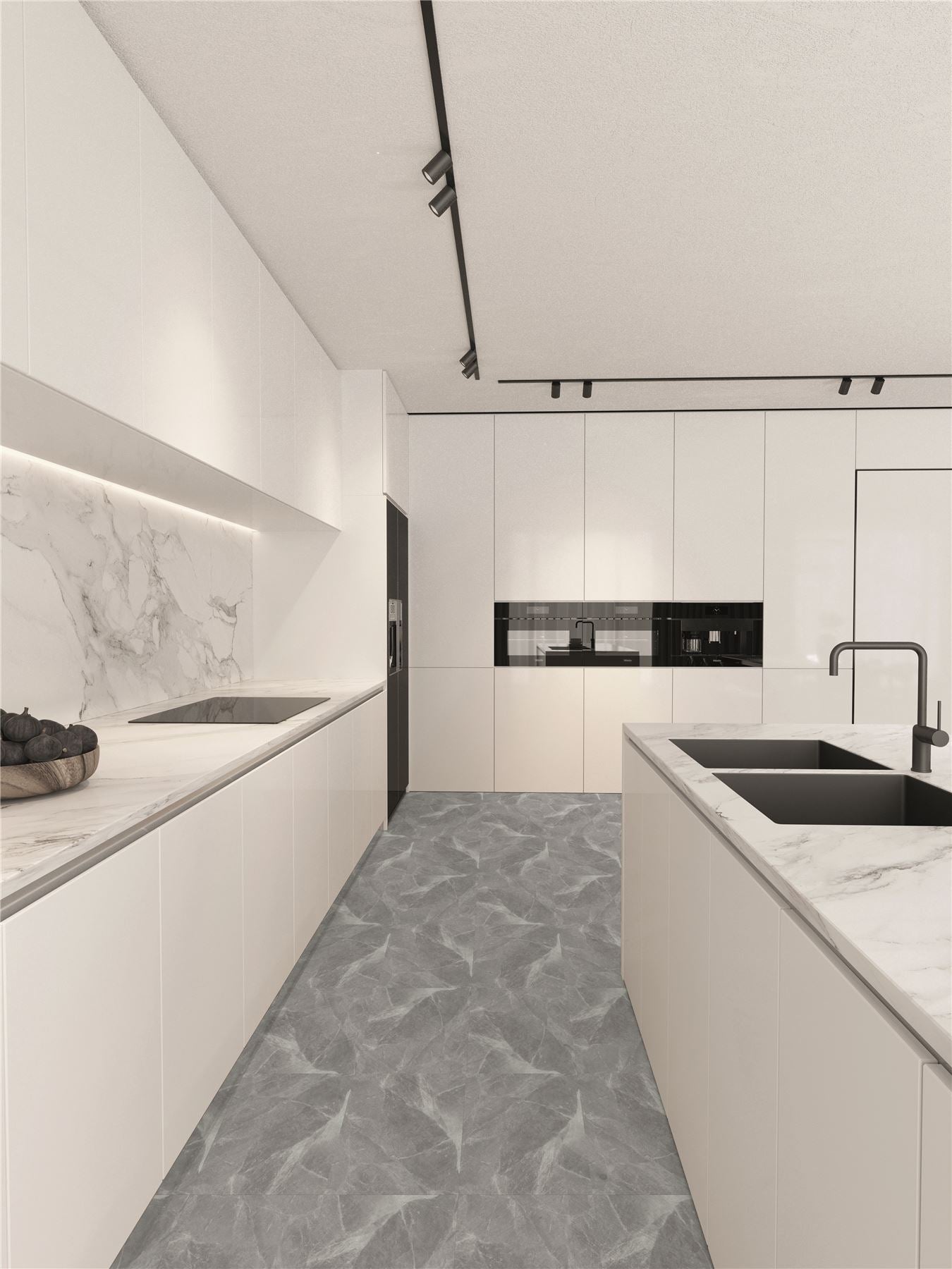 Floor Tile Motif 30.5x30.5cm Blue (10 Tiles Per Pack) - sw6