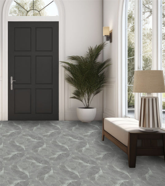 Floor Tile Marble 30.5x30.5cm Grey (10 Tiles Per Pack) - sw6