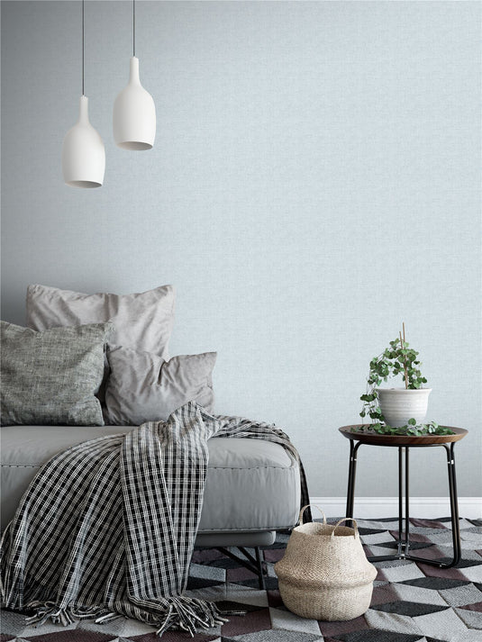 Fabric Texture Mid Grey Wallpaper