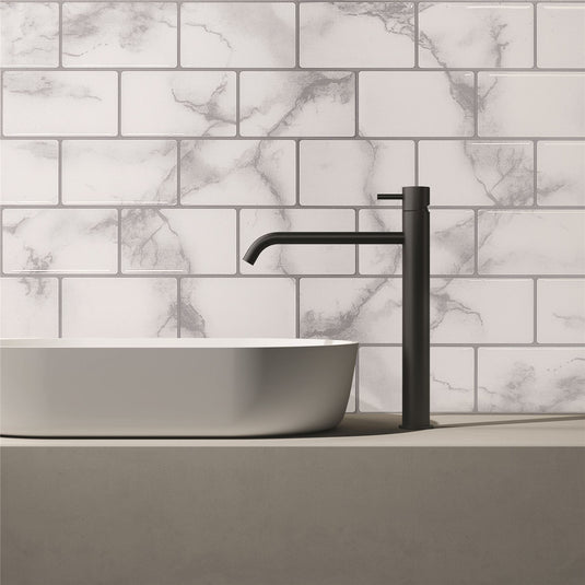 Wall Tile Marble Brick 30.5x30.5cm Grey (5 Tiles Per Pack) - sw30