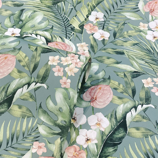 Tropical Floral Sea Blue sw12