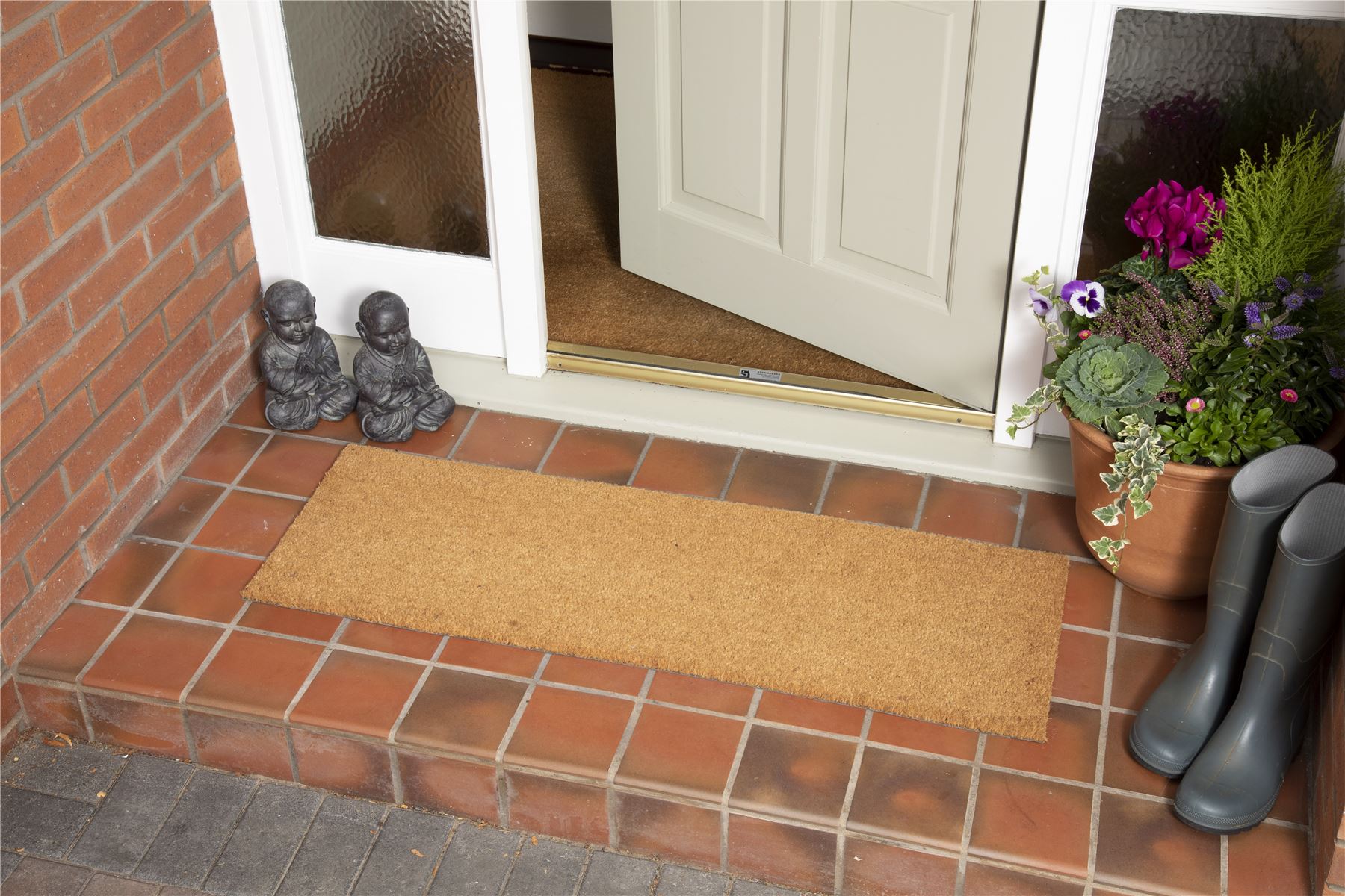 Astley Plain PVC Backed Coir 40x120cm Natural Doormat