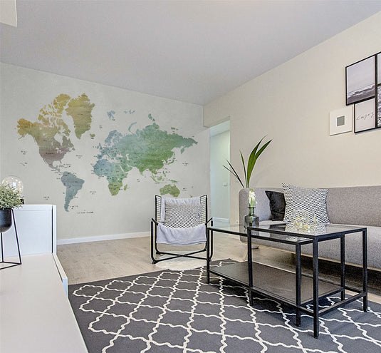 World Map Mural 3 x 2.8m sw12