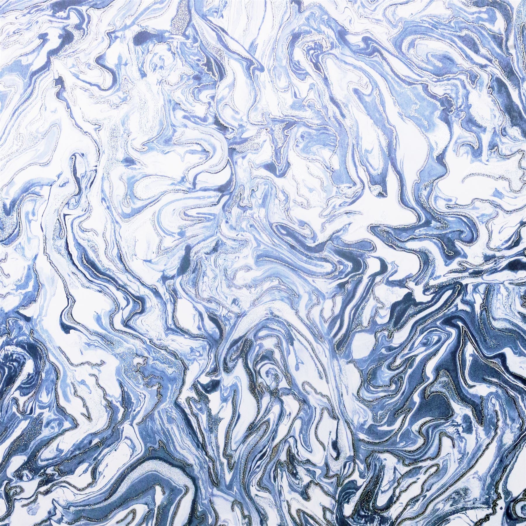 Liquid Marble Navy Wallpaper