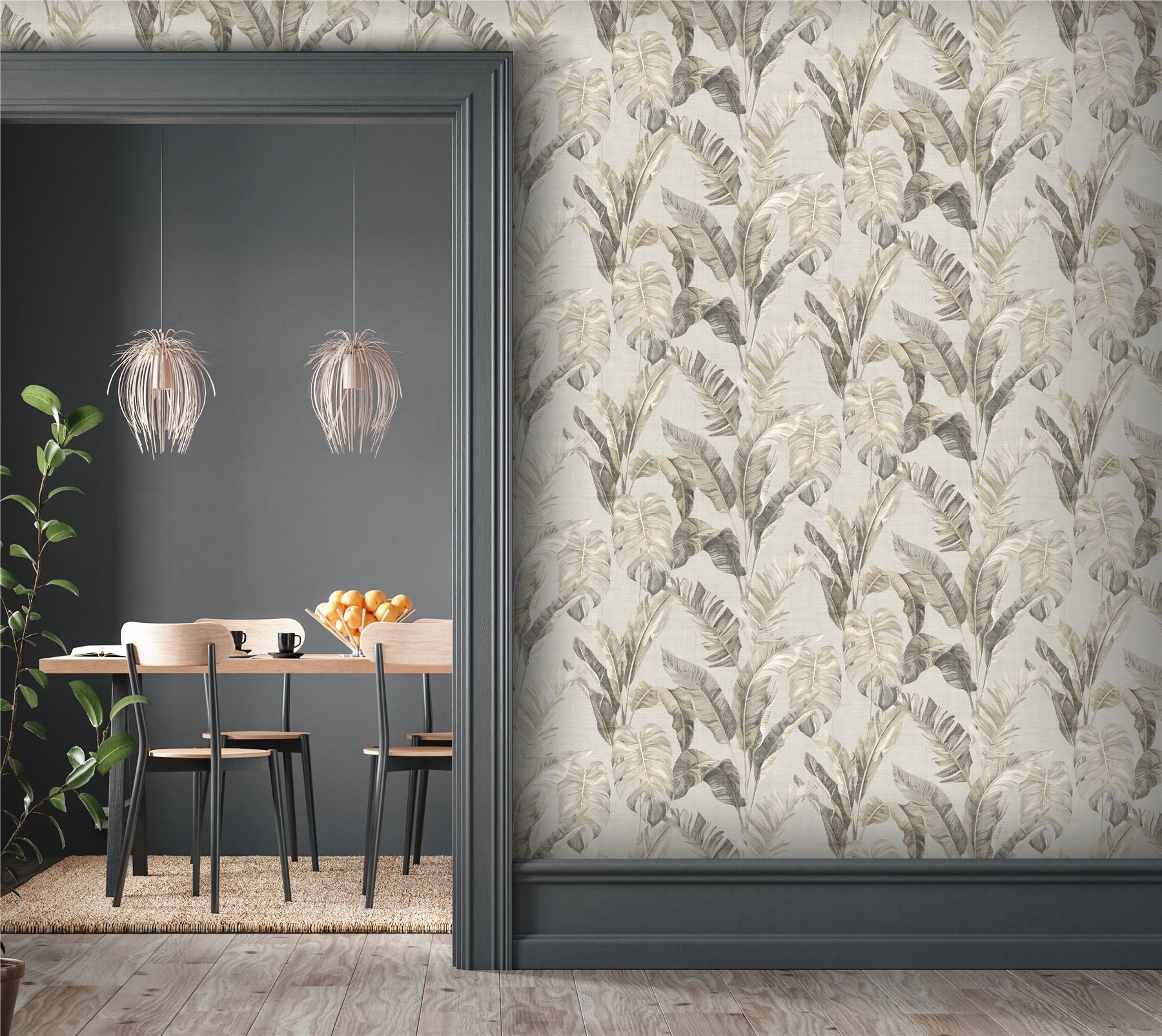 Palm Springs Taupe Wallpaper