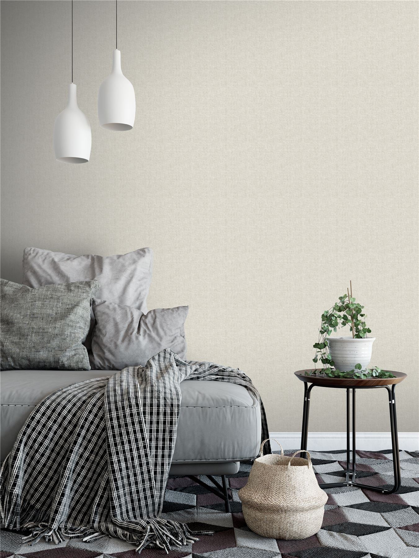Fabric Texture Neutral Wallpaper
