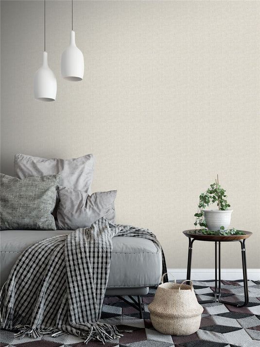 Fabric Texture Neutral Wallpaper