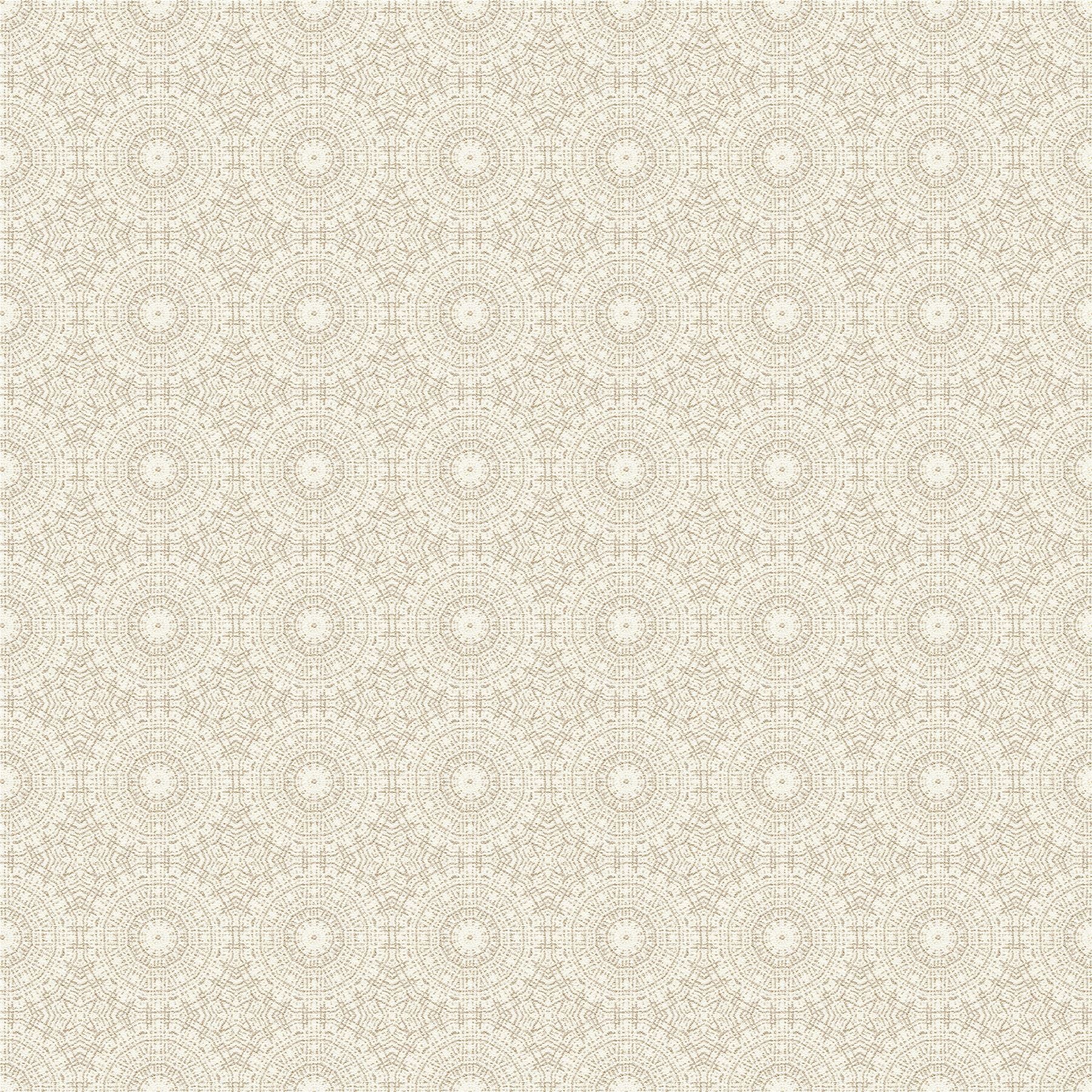 Symmetrical Chic Ivory and Silver Wallpaper