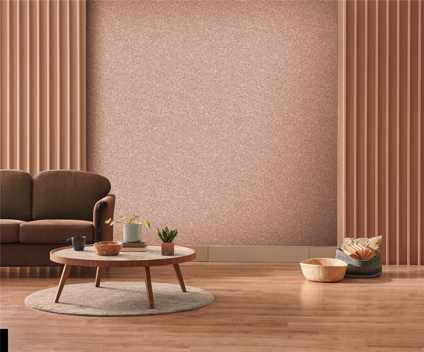 Sequin Sparkle Rose Gold Wallpaper