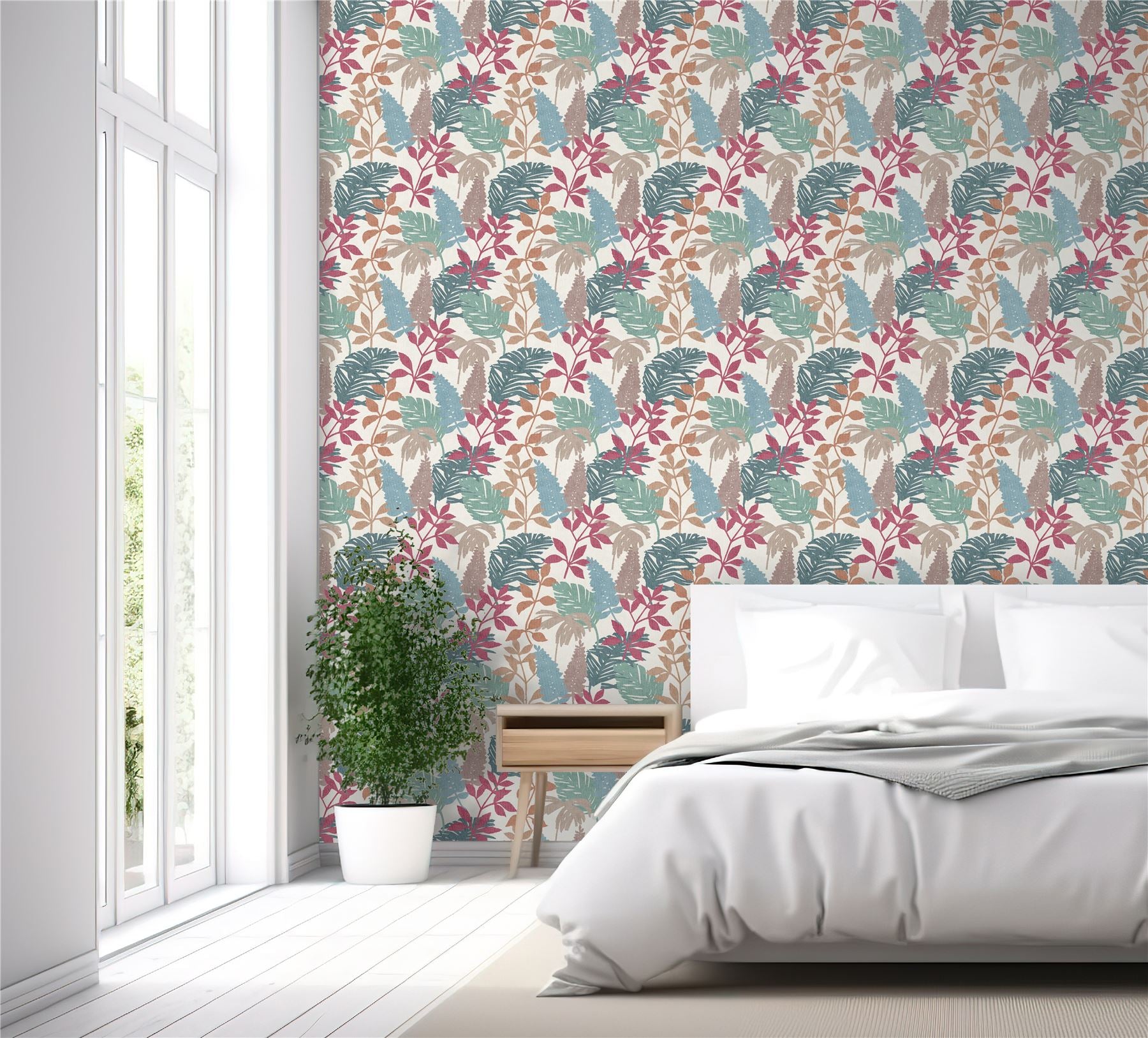 Fun Leaf Soft Multi Wallpaper