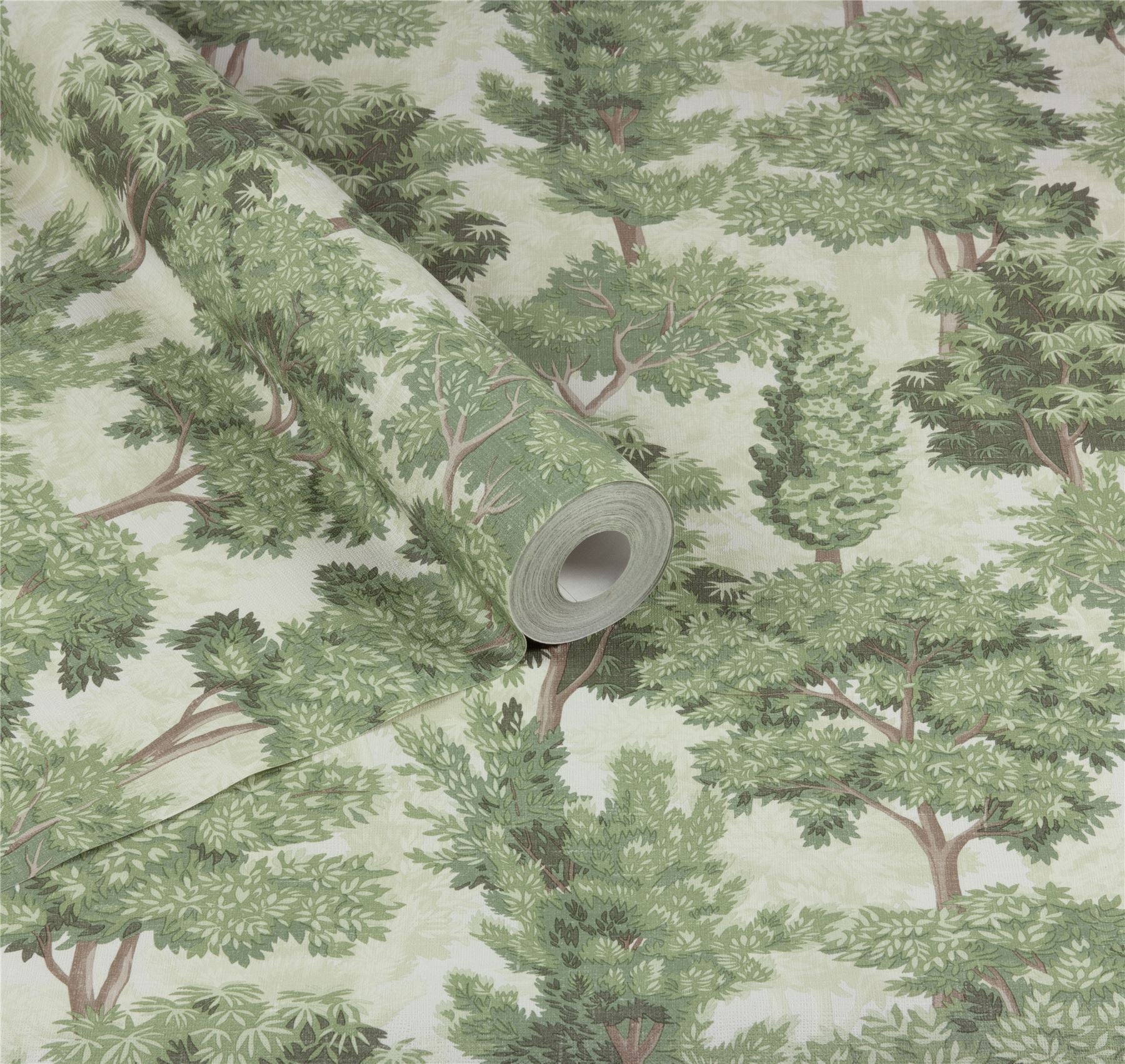 Organic Forest Green Wallpaper