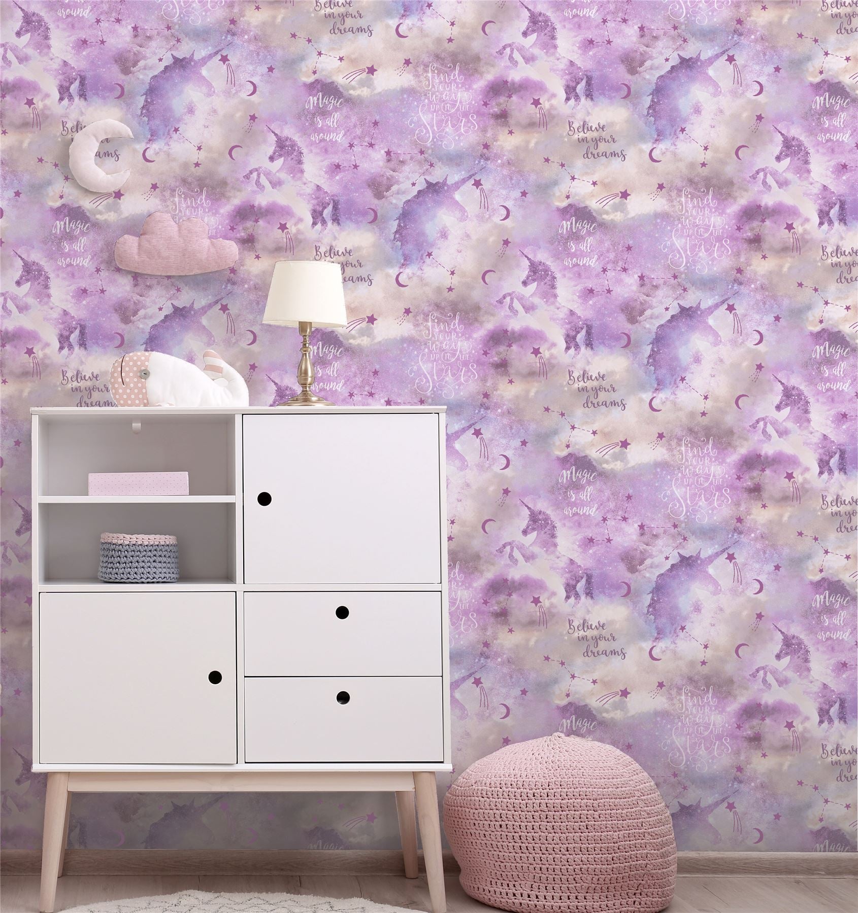 Galaxy Unicorn Blush Multi Wallpaper sw12