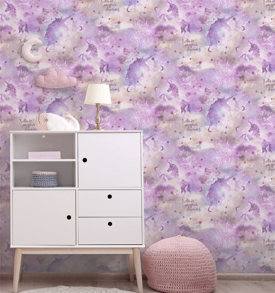 Galaxy Unicorn Blush Multi Wallpaper sw12